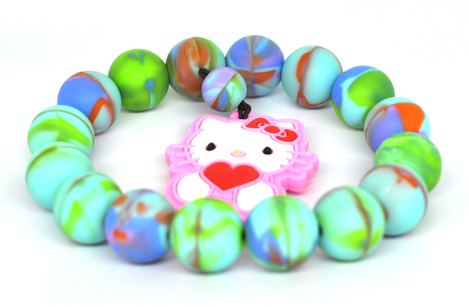 RFID bead silicone wristband 