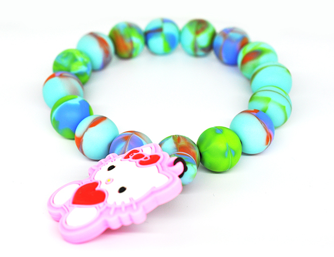 RFID bead silicone wristband 