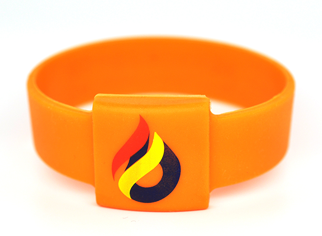 RFID square silicone wristband