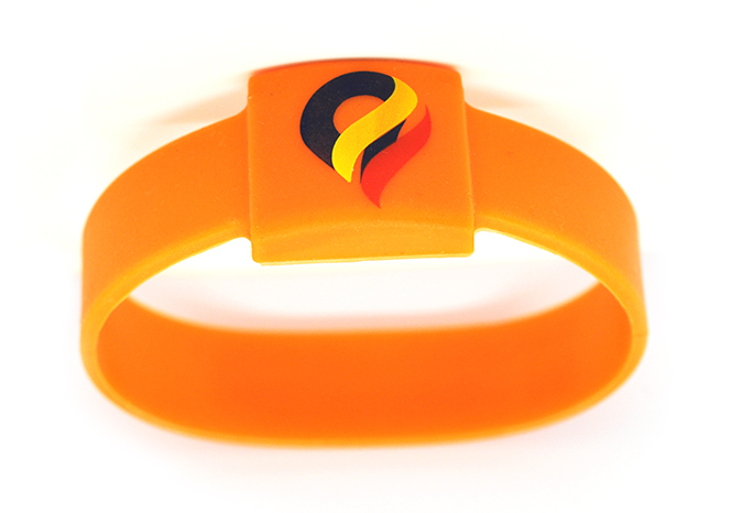 RFID square silicone wristband
