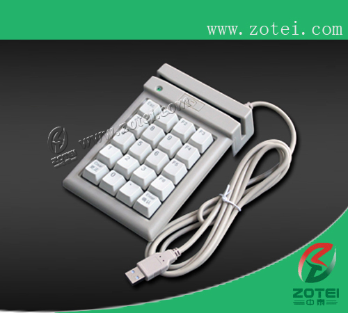keyboard with magcard reader