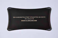 black card + laser carving
