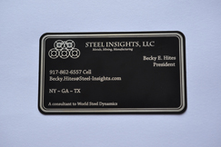 black card + laser carving