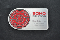 stainless card + laser carving+ colouring
