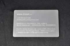 stainless card + laser carving