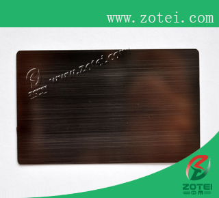 wire drawing black metal card