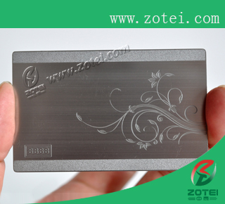 wire drawing silver metal card