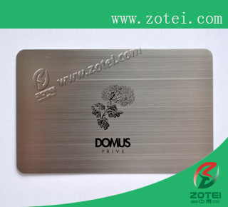 wire drawing silver metal card