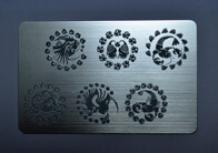 wire drawing silver + emboss effect