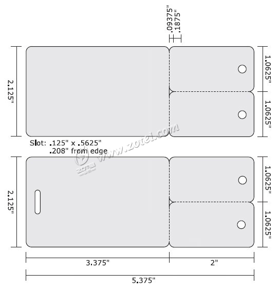 The templates of custom shaped card / die cut card / combo card