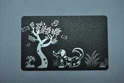 wire drawing silver + frosted black
